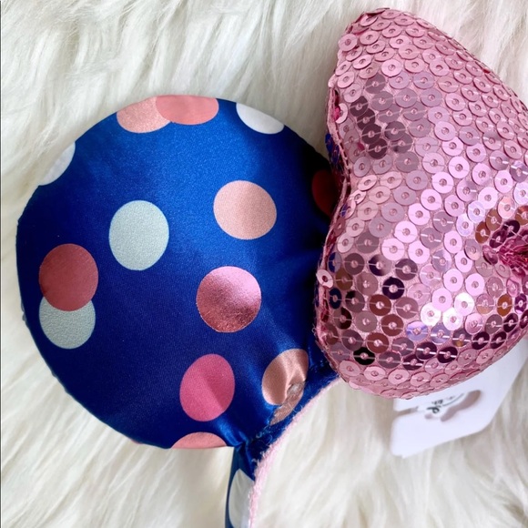 Minnie Mouse Navy Blue Polka Dots Ears - Picture 5 of 8